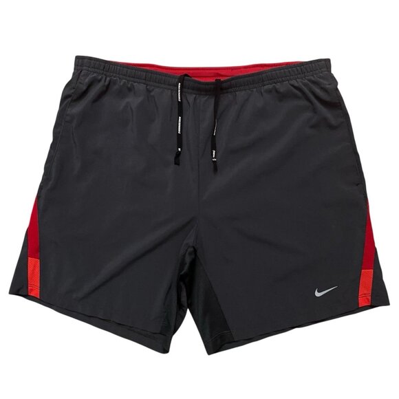 Nike Running Shorts Mens Size M Dri-Fit Challenger Brief Lined Drawstring Gray - Picture 1 of 6